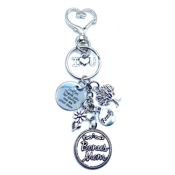 Bonus Mom Keychain Bag Charm Stepmother - Picture 1 of 6